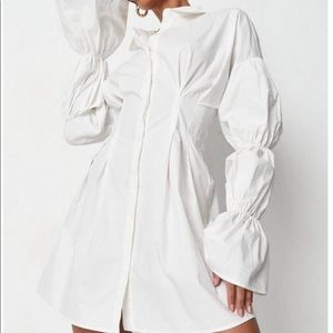 Missguided - White Bubble Dress Shirt